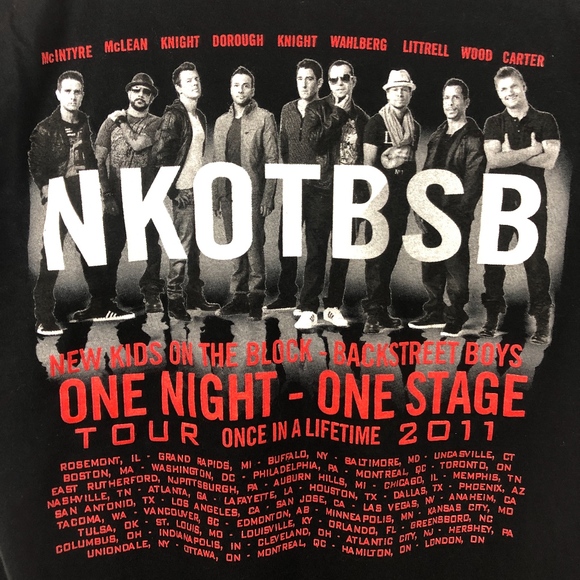 BACK STREET BOYS x NEW KIDS ON THE BLOCK Tour Tee - Picture 4 of 5